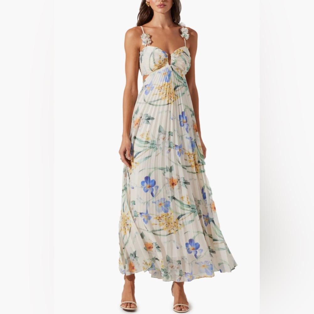 Emese Pleated Maxi Sundress - ASTR The Label